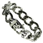 Stainless Steel Curb Biker Bracelet