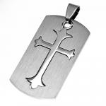 Stainless Steel Two Part Cross Pendant 